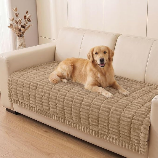 Smiry Couch Cover for Dogs, Non Slip Washable Sofa Protector for Pets | Soft Furniture Cover for Leather & Fabric Couches, Cozy Protect Against Fur, Dirt & Messes, Pet Friendly, 43"x63" by Smiry