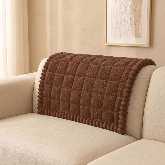 Smiry Couch Cover for Dogs, Non Slip Fuzzy Pet Sofa Arm Covers Washable | Sofa Slipcovers for Armrest & Backrest, Soft Thick Furniture Protector for Cats Dogs, Against Fur, Dirt (35.4"x35.4") by Smiry