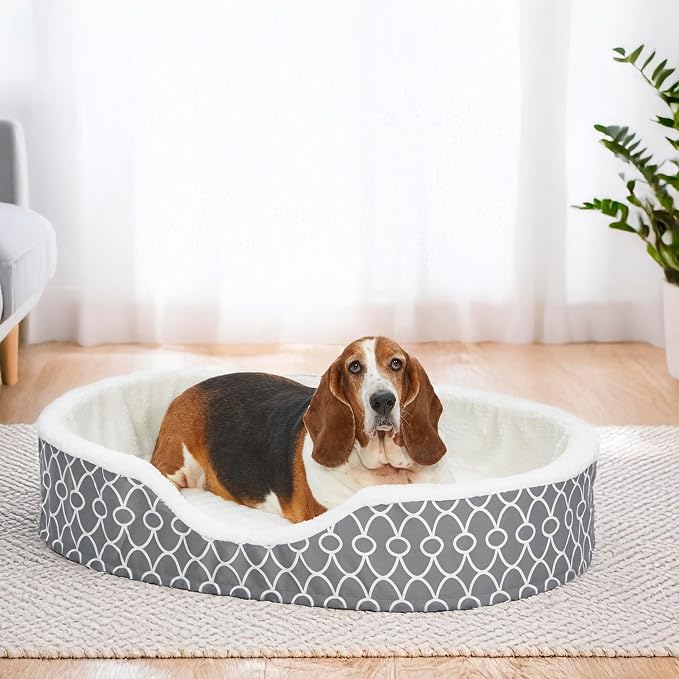 MidWest Homes for Pets Orthoperdic Egg-Crate Nesting Pet Bed w/Teflon Fabric Protector, XL Gray - Image 2