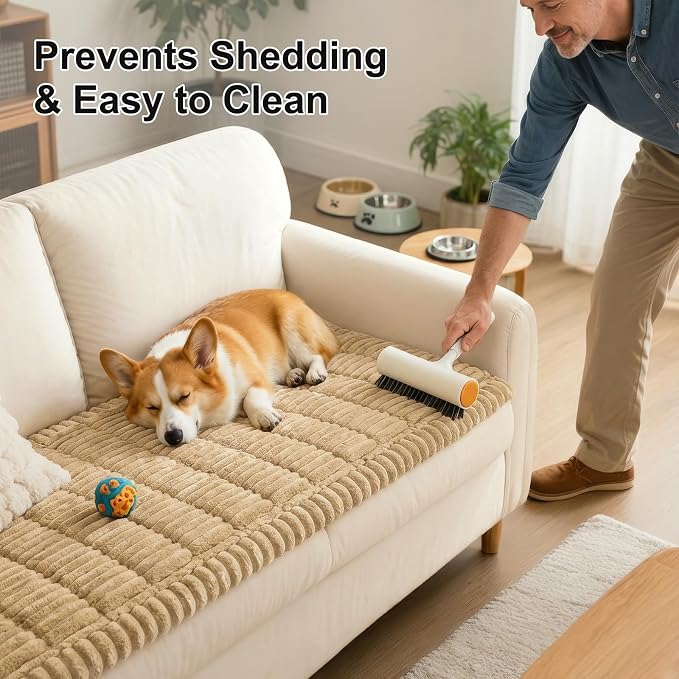 Smiry Couch Cover for Dogs, Non Slip Washable Sofa Protector for Pets | Soft Furniture Cover for Leather & Fabric Couches, Cozy Protect Against Fur, Dirt & Messes, Pet Friendly, 43"x82.7" - Image 7