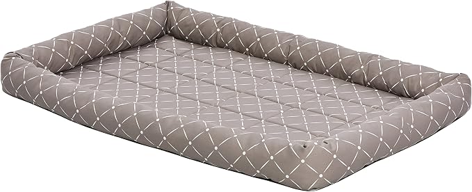 Midwest Homes for Pets 40248-MRD Quiet Time Couture Ashton Bolster Pet Bed, X-Large Dog/48, Mushroom by MidWestHomesForPets