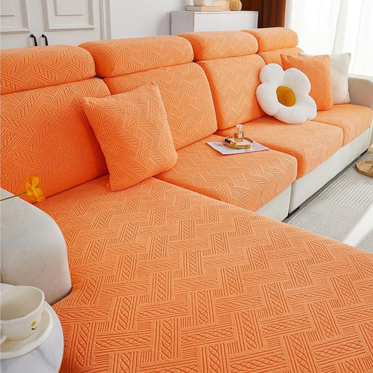 hyha Individual Couch Cushion Covers, Sofa Seat Cushion Covers Washable | Stretch Dog Couch Cover, Elastic Bottom, Anti-Slip Furniture Protector, Ideal For Pets & Kids, Durable Sofa Slipcover, 3 Pcs by hyha