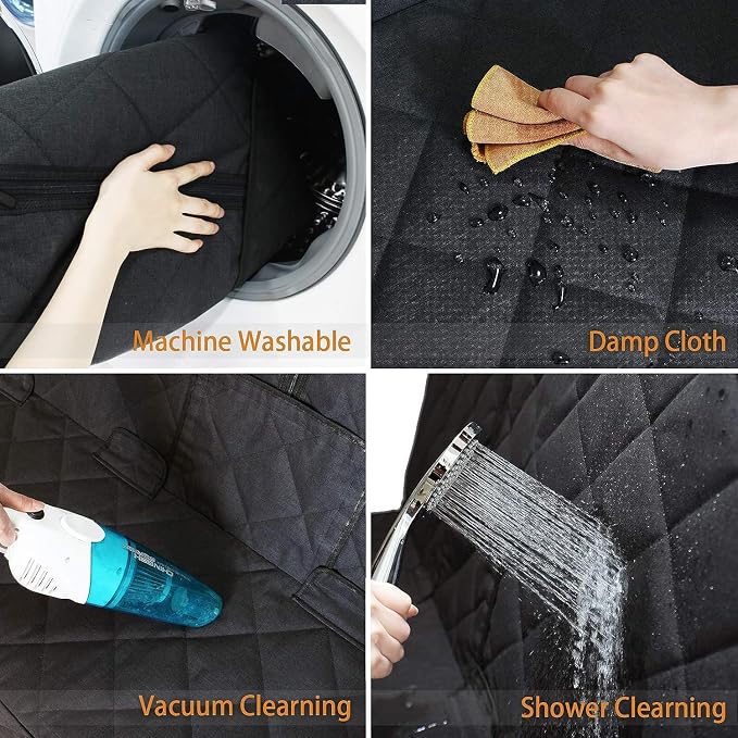 Bench Dog Car Seat Cover 100% Waterproof Heavy-Duty Nonslip Pet Car Seat Cover Protector for Fur & Mud Washable Backseat Dog Cover for Cars Armrest Compatible (Black EDG) (g3) - Image 4