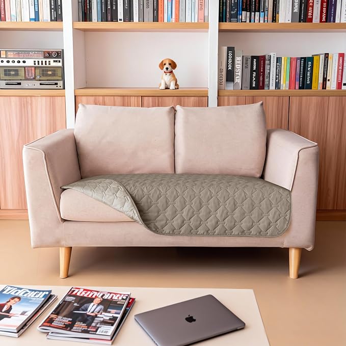gogobunny 100% Double Sided Waterproof Dog Blanket Soft Pet Bed Cover Reversible Protect Furniture Couch Sofa Car for Puppy Large Dog Cat (Dark Stone/Light Stone, 32x53 Inch (Pack of 1)) - Image 4