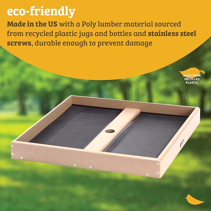 Birds Choice 21-1/2X21-1/2 Seed Catcher Open Platform | Pole Mount Tray Catches Fallen Seed to Reduce Ground Waste, Recycled Plastic Construction - Image 5