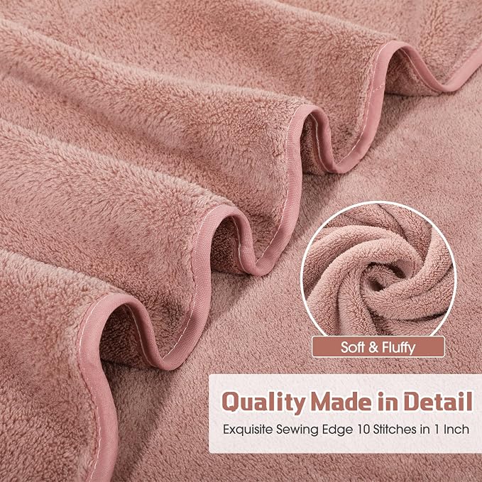 Mixweer 2 Pcs Oversized Bath Towels, 40 x 80 Inch Giant Microfiber Jumbo Bath Sheets Ultra Soft Bathroom Microfiber Quick Dry Absorbent Shower Towels for Spa Camping Beach (Platinum) - Image 6