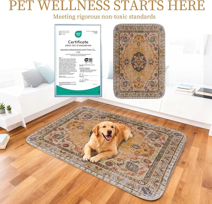 Homimp Washable Pee Pads for Dogs, 2 Pack Reusable Puppy Pads Waterproof, Absorbent and Leakproof Dog Pee Pads, Non Slip Puppy Training Pads, Pet Mat for Floor,Crate,Couch,Whelping,Khaki, 24"x36" - Image 4