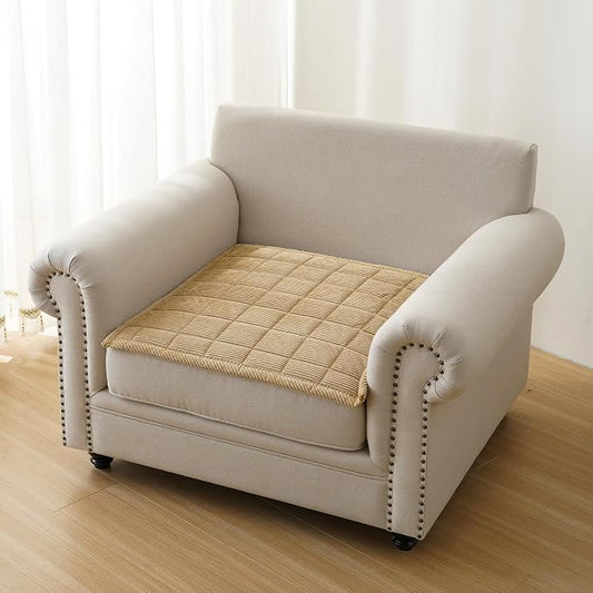 Couch Covers for Dogs Washable, Non Slip Couch Covers for Loveseat Sofa Pet Friendly, Soft Fuzzy Sofa Covers for Pet, Dog Couch Cover Furniture Protector(1PC,Light Brown,27.6"x27.6") by PJLZJFBY