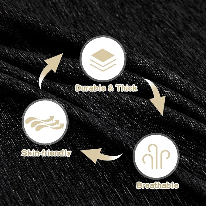 MYSKY HOME Oversized Couch Cover Sofa Covers Couch Covers for 3 Cushion Couch Sofa Pet Friendly L Shaped Couch Cover Sectional Couch Covers Non Slip Furniture Protector for Kids, Dogs, 91"x150", Black - Image 8