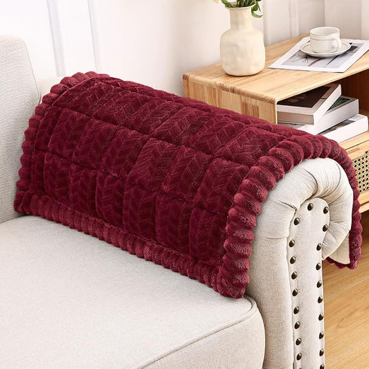 Smiry Couch Cover for Dogs, Non Slip Fuzzy Pet Sofa Arm Covers Washable | Sofa Slipcovers for Armrest & Backrest, Soft Thick Furniture Protector for Cats Dogs, Against Fur, Dirt (27.6"x27.6") by Smiry
