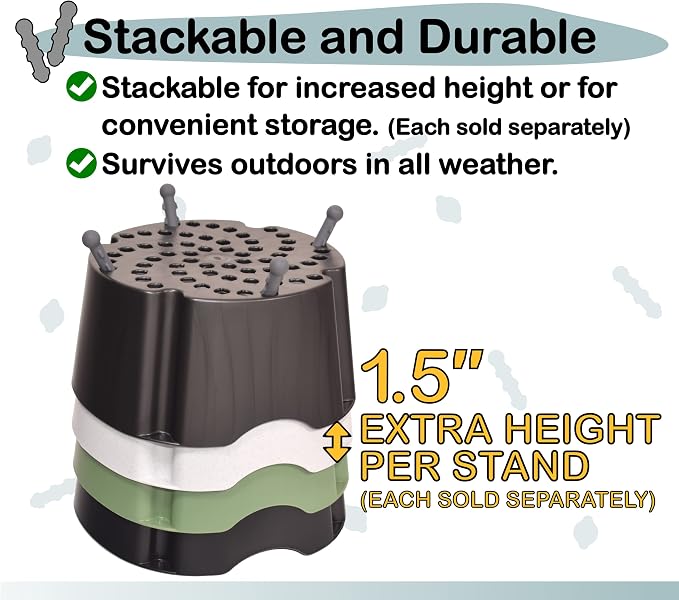 My Bowl Stand | 5” Elevated Stand for Any Dog Bowl up to 7.5” Width, Made in USA, Lift Your Pet’s Food or Water, Reduces Joint Strain, Sturdy + Washable + Stackable, Adjustable Raised Feeder - Image 5