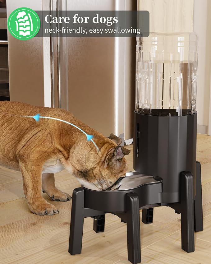 CZPET Dog Water Dispenser Stand, Pet Automatic Feeder Holder [Stand Only] | Elevated Pet Water & Food Bowl for Medium Dogs, Stable and Anti-Slip Raised Bowl - Image 6