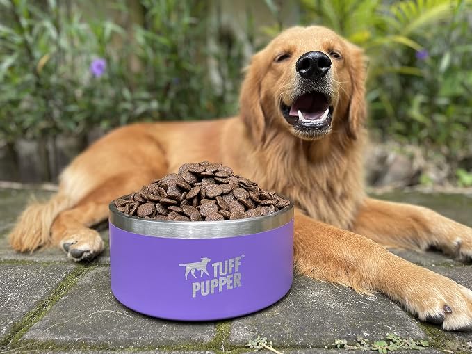 Tuff Pupper 100 oz Heavy Duty Insulated Stainless Steel Dog Bowl for Large Dogs, Non-Slip Base, Dishwasher Safe - Image 7