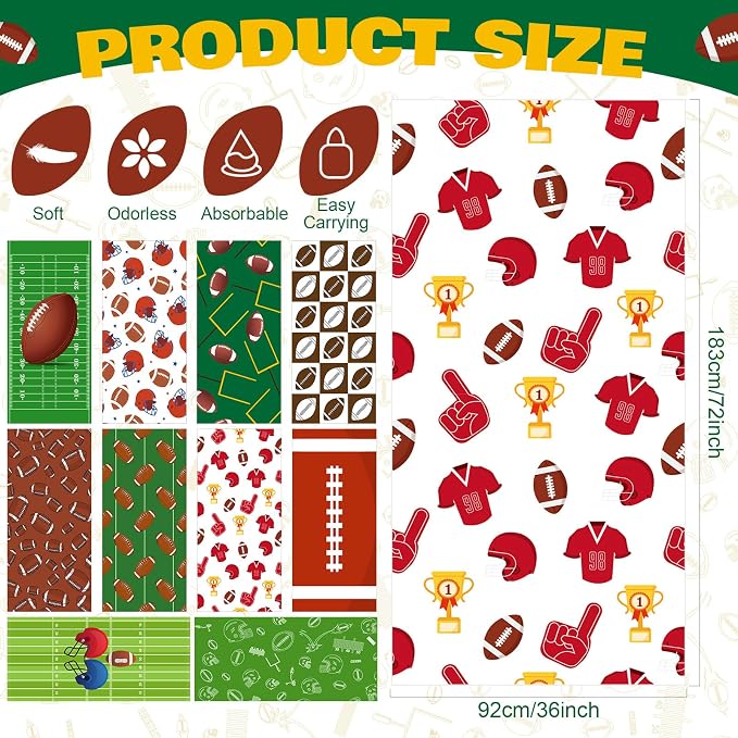 EBOOT 10 Pack Football Beach Towels Bulk, Microfiber Quick Dry Pool Towels, 36 x 72 Inch Lightweight Swim Towel for Football Party, Sports Team, Beach Trips and Pool Guests - Image 2