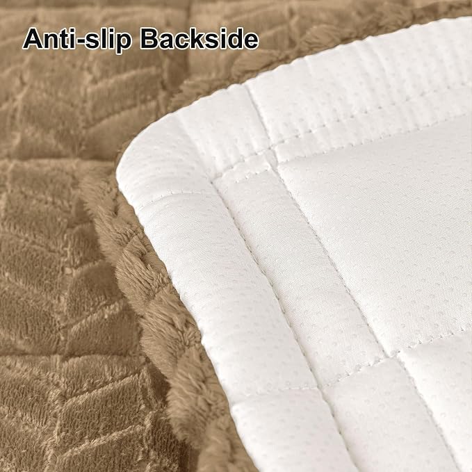 Smiry Couch Cover for Dogs, Non Slip Fuzzy Pet Sofa Covers Washable | Sofa Slipcovers for 3 Cushion Couch, Soft Thick Furniture Protector for Cats Dogs, Against Fur, Dirt, Scratch (35.4"x95") - Image 6