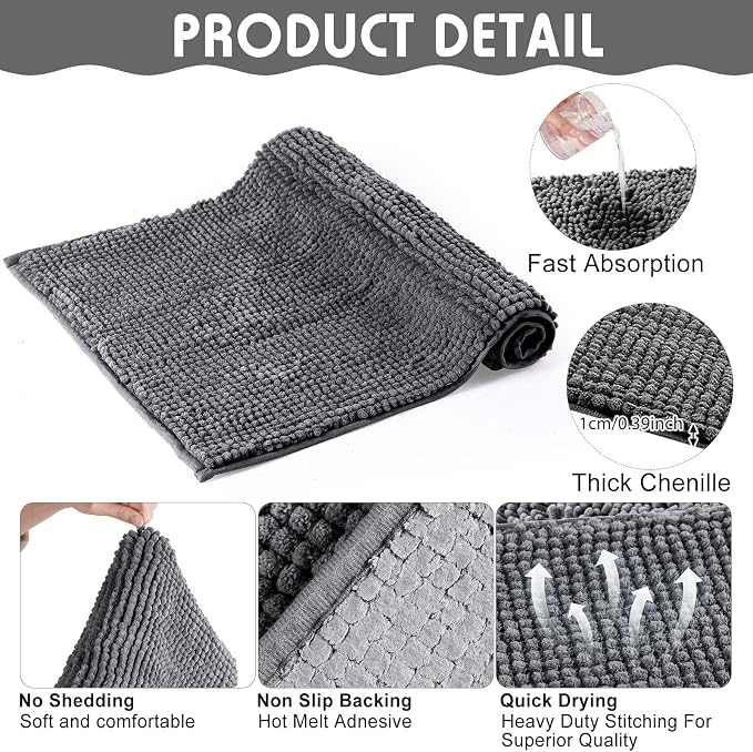 Amylove 4 Pcs Guinea Pig Cage Liner 14 x 28 Inch Washable Chenille Pee Pads Pet Dog Cat Bedding Training Mat Reusable for Small Animals Puppy Bunny Hamster Chinchilla - Image 3