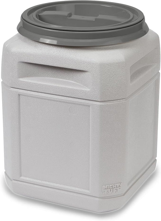 Mighty Tuff Airtight Dog Food Storage Container – 10 Gal, up to 40 lb Capacity – Cat and Dog Food Container with Twist Lid & Handles – BPA-Free, Made in USA by MightyTuff