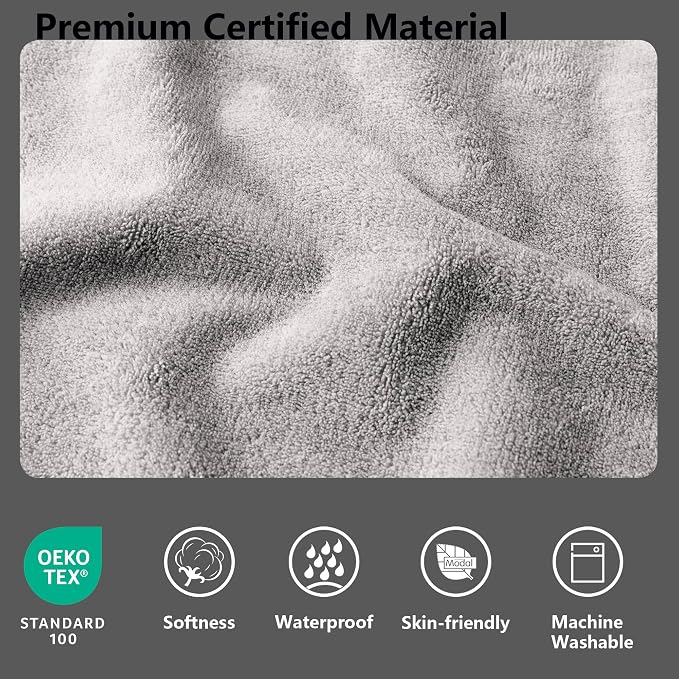 Waterproof Blanket - Reversible Dog Throw as Furniture Protector | Soft Velvet & Flannel, TPU Leak-Proof Liner, Machine Washable, Fits Couch and Bed, 52" x 82", Black/Lightgrey - Image 2