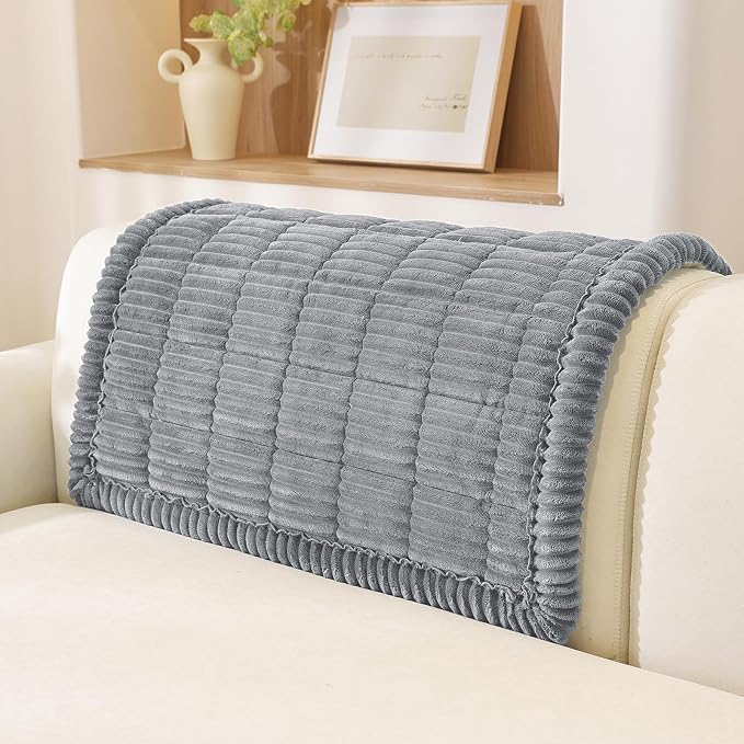 OstepDecor Couch Cover for Dogs, Washable Non Slip Sofa Cover for Pets, Soft Couch Covers for Sofa, Loveseat and Sectional, Furniture Protector Against Pet Hair & Scratches (35.4" x 35.4", Blue Grey) by OstepDecor
