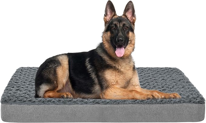 Jumbo Human Dog Bed, Orthopedic Memory Foam Pet Mat, Washable Dog Crate Bed with Cooling Gel, Removable Cover & Waterproof Lining by ABETTERLIFEWITHPET