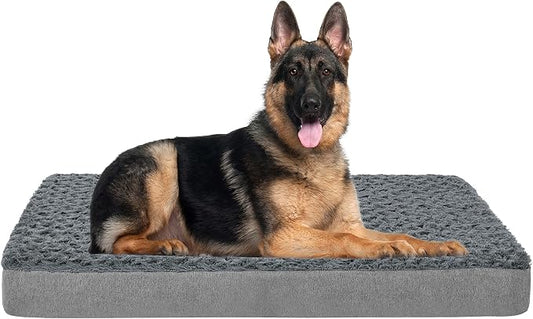 Jumbo Human Dog Bed, Orthopedic Memory Foam Pet Mat, Washable Dog Crate Bed with Cooling Gel, Removable Cover & Waterproof Lining by ABETTERLIFEWITHPET