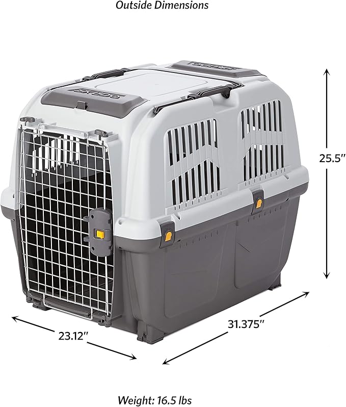 MidWest Homes for Pets Skudo Plastic Carrier, Ideal for Medium Dog Breeds with an Adult Weight of 35 - 40 Pounds