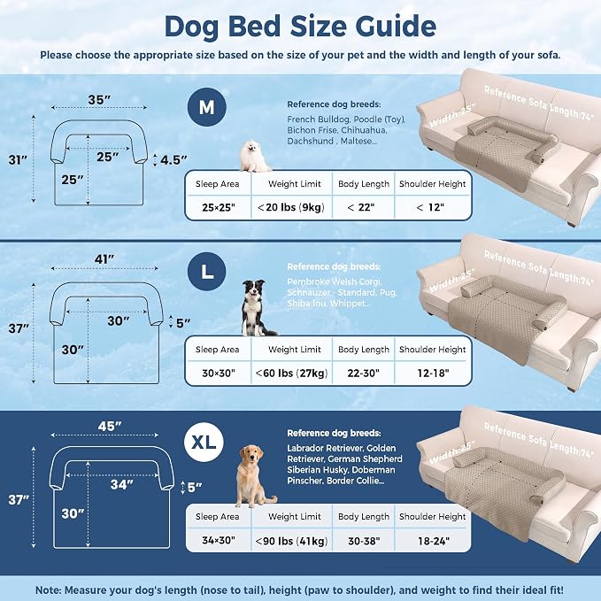 X-Large Cooling Dog Bed Mat - 45 x 37 inch Waterproof Couch Cover for Dogs Washable, Non-Slip Bottom Self Cooling Mat for Dogs, Durable & Non-Gel, Dog Couch Bed for Sofa Floor Car, Taupe - Image 5