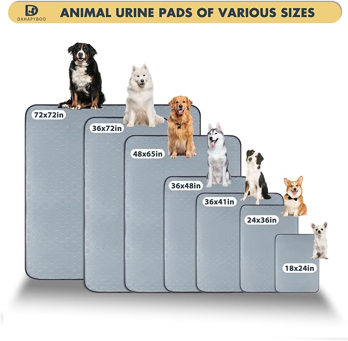DAHAPYBOO Washable Pee Pads for Dogs 24x36,4 Pack | Reusable Puppy Pads for Dogs Non-Slip Waterproof Pet Training Pads for Crate, Playpen, Bed, Sofa,Whelping Box, Potty Training - Image 4