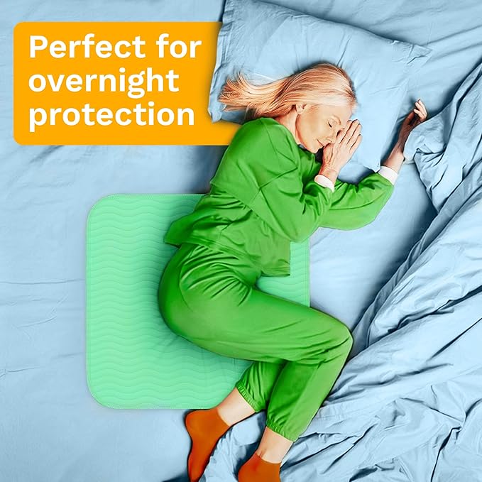 GREEN LIFESTYLE® Washable Underpads - Heavy Absorbency Reusable Bedwetting Incontinence Pads for Kids, Adults, Elderly, and Pets - Toddler Mattress Pads for Bed, Sofa, Couch, Floor (Pack of 6 - 30x34) - Image 3