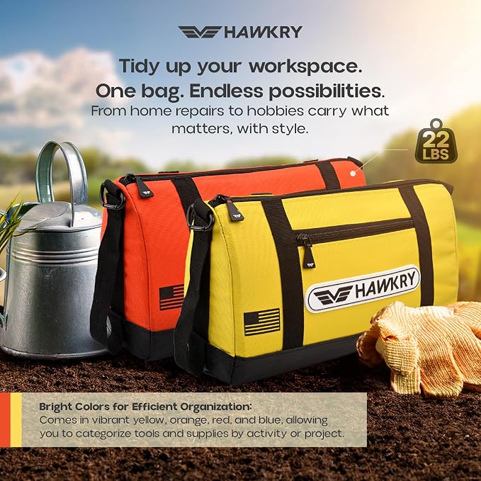 HAWKRY Oxford Waterproof Tool Bag set of 2 – Small Tool Bag and Tool Pouch, Fishing Bag, Travel Pouch, Compact, Durable Small Travel Bag, Multipurpose Tool Bags for Men for Work, Fishing and Travel - Image 7