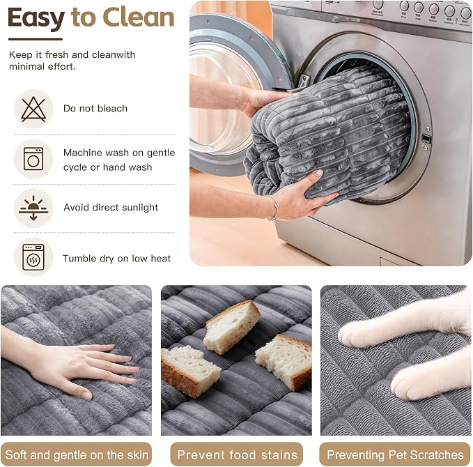 Couch Cover for Dogs, Sofa Cushion Cover, Pet Furniture Protector, Washable | Washable, Non Slip, Soft, Stretch Furniture Protector, Scratch Resistant, Pet Sofa Cushion Cover - Image 6