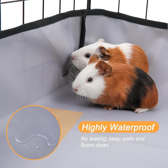 DZWLKJ Guinea Pig Cage Liner Tarp Bottom Waterproof and Washable Base Also for Rabbits, Bunny, Chinchesillas, Hedgehog, Ferrets and Other Small Animals(24x36 inches) - Image 6