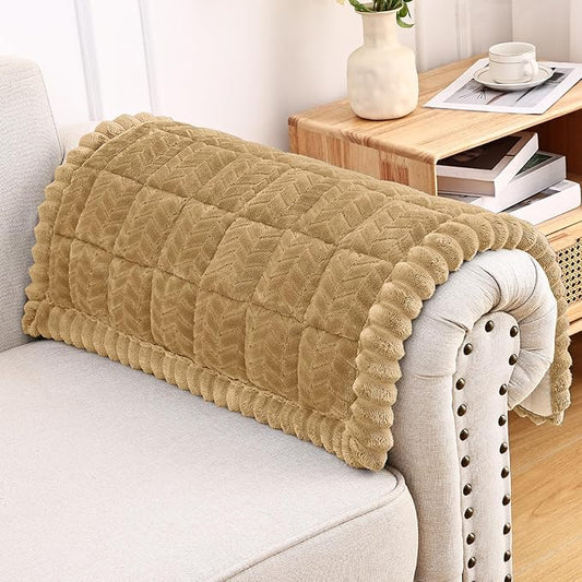 Smiry Couch Cover for Dogs, Non Slip Fuzzy Pet Sofa Arm Covers Washable | Sofa Slipcovers for Armrest & Backrest, Soft Thick Furniture Protector for Cats Dogs, Against Fur, Dirt (27.6"x27.6") by Smiry