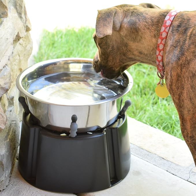My Bowl Stand | 5” Elevated Stand for Any Dog Bowl up to 7.5” Width, Made in USA, Lift Your Pet’s Food or Water, Reduces Joint Strain, Sturdy + Washable + Stackable, Adjustable Raised Feeder - Image 6