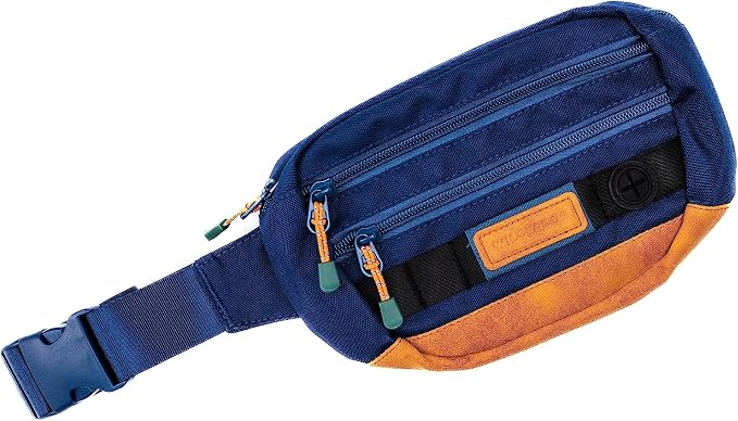 Wilderdog Utility Fanny Pack stores Treats, Balls, Keys in 3 Pockets with adjustable strap and Poop Bag dispenser (Pacific Blue) - Image 2