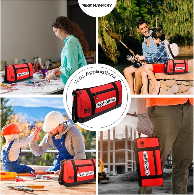 HAWKRY Oxford Waterproof Tool Bag – Small Tool Bag and Tool Pouch, Fishing Bag, Travel Pouch, Compact, Durable Small Travel Bag, Multipurpose Tool Bags for Men for Work, Fishing and Travel - Image 7