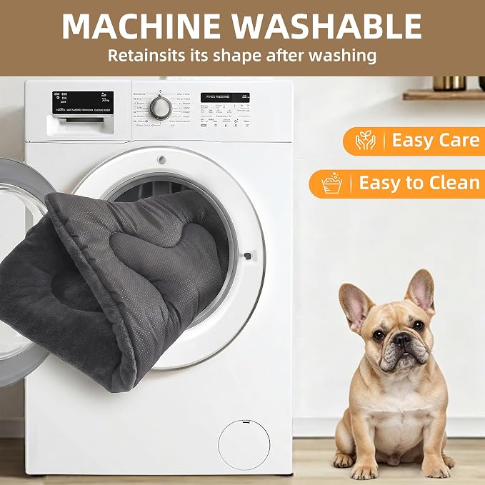 Dog Bed 24" for Metal Crate Pad, Washable Kennel Mat for Small Puppy & Cats | Soft faux rabbit fur, non-slip,machine wash/dry, plush cushioning, for crates, floors & travel, multiple sizes for all breeds - Image 5