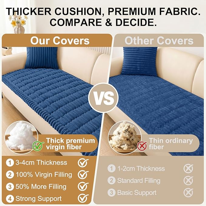 Smiry Couch Cover for Dogs, Non Slip Washable Sofa Protector for Pets | Soft Furniture Cover for Leather & Fabric Couches, Cozy Protect Against Fur, Dirt & Messes, Pet Friendly, 27.6"x47" - Image 4