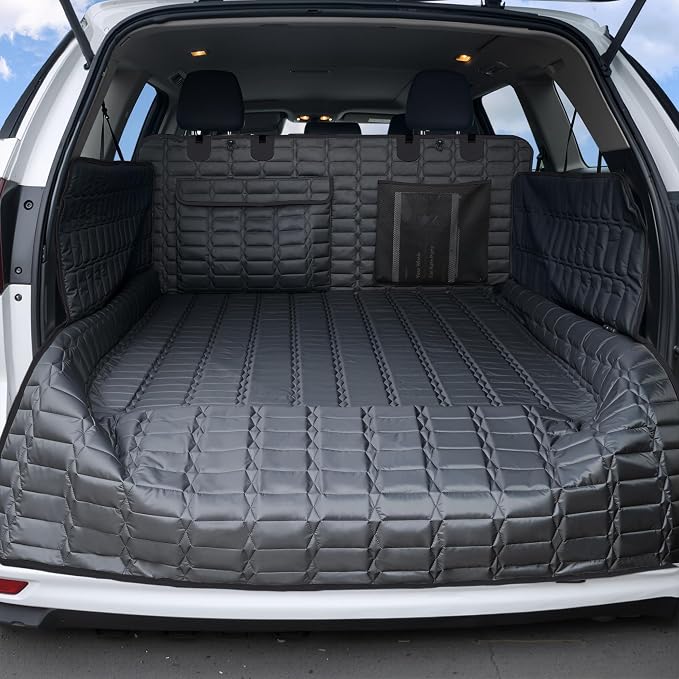 Reliadura Cargo Liner for SUVs, Waterproof Trunk Cover with Bumper Flap | Non-Slip Dog Seat Cover For SUVs/Cars/Vans; Large Black Cargo Mat with Side Flaps Protects from Scratches, Pet Hair and Dirt. by Reliadura