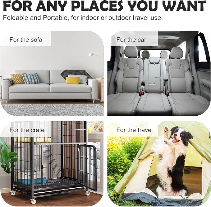 Dog Bed Soft Dog Crate Bed Pad Mat, 42 in Non Slip Bottom Washable Beds for Large Dogs, Pet Bed Mattress Kennel Pad, Dark Brown - Image 7