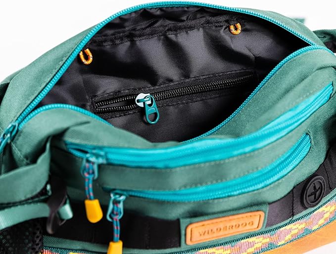 Wilderdog Mega Hip Pack with 3-Liter Capacity, Two Mesh Water Bottle Pockets, Interior Key Loops, Adjustable Straps, and Poop Bag Dispenser (Pacific Blue) - Image 3