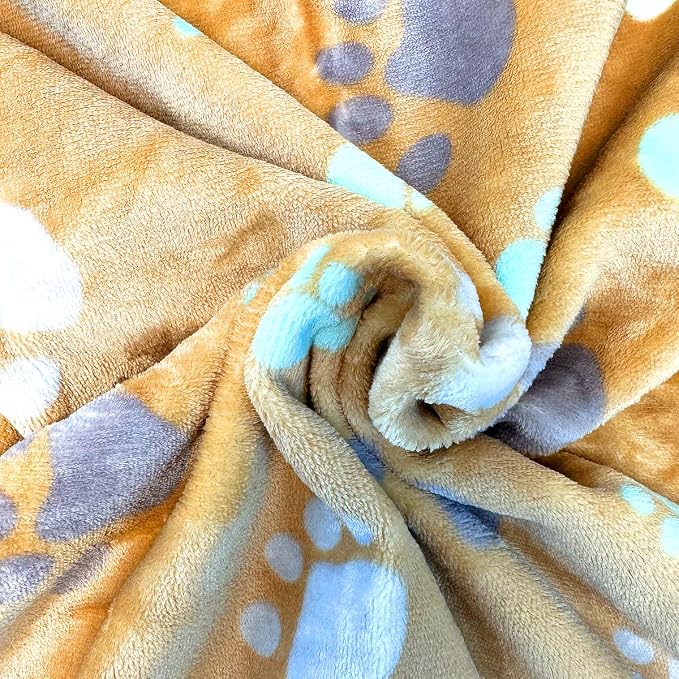 Dog Blankets for Large Dogs, 3 Pcs Dog Blanket Washable, Soft Fluffy Flannel Pet Blanket Mat Cover for Bed Couch, Cute Print Puppy Blanket 60" x 50" - Image 2
