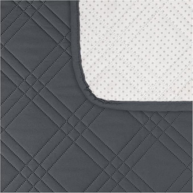 100% Waterproof Couch Cover for Dogs, Washable Anti-Slip Sofa Cover with Elastic Straps & Side Pockets, Quilted Furniture Protector for Kids & Pets (Oversize Sofa 78", Grey) - Image 4