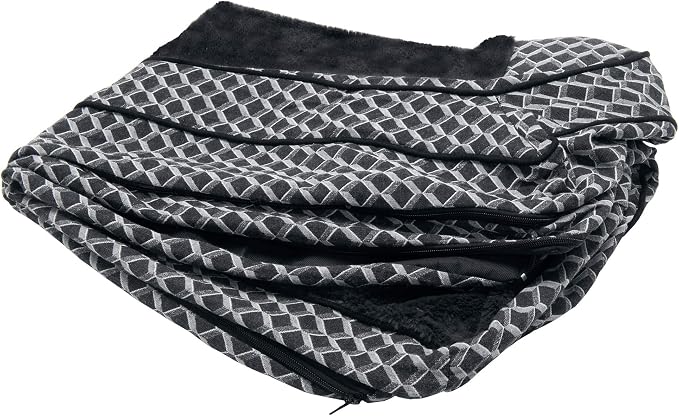 Furhaven Replacement Dog Bed Cover Comfy Couch Plush & Décor Sofa-Style, Machine Washable - Diamond Gray, Large by FurHaven