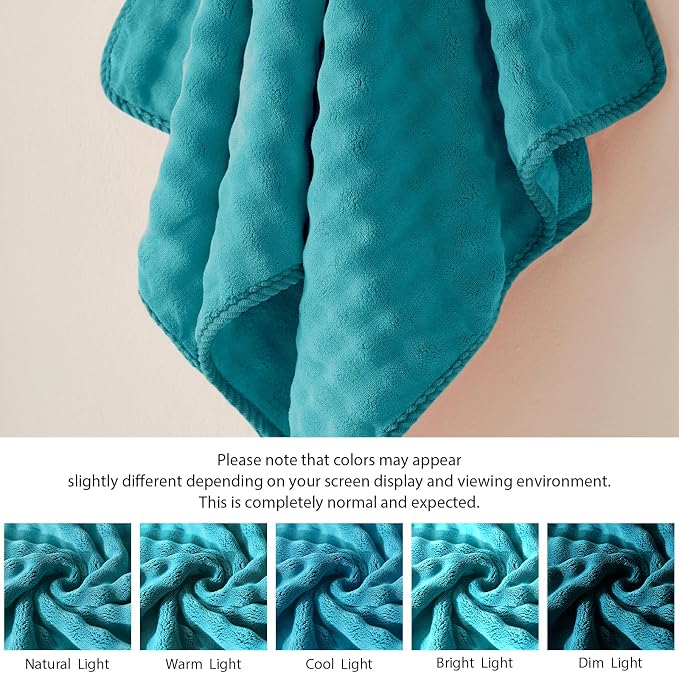 COZYART Lint Free 8 Pcs Bathroom Towels Set Ultra Soft Microfiber Teal | Ultra Fluffy, Thick, Highly Absorbent, Quick Dry, No Shedding, No Pilling, Fade Resistant, Durable, Long-lasting - Image 6