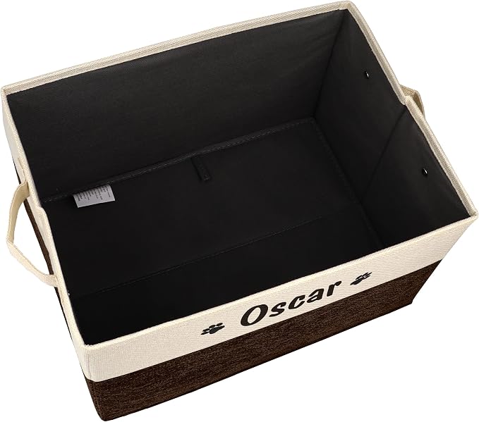 PET ARTIST Personalized Dog Toy Bin, Straight Brown, Unisex, Caddy, Automobiles - Image 3