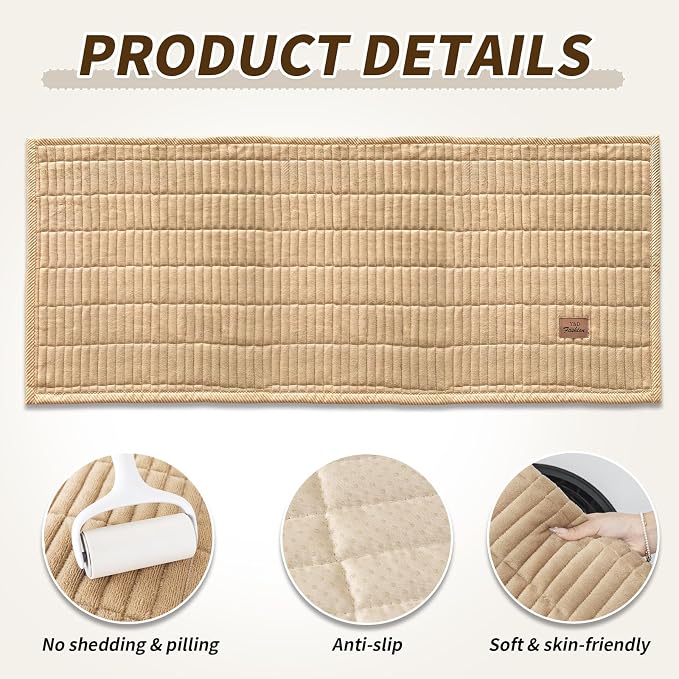 Couch Covers for Dogs, Velvet Dog Couch Cover, Pet Couchs Covers for Loveseat, Couchs Protector for Dogs, Sofa Cover for Pets Washable(1PC, Light Brown, 27.6"×59.1", 2 Seater) - Image 2