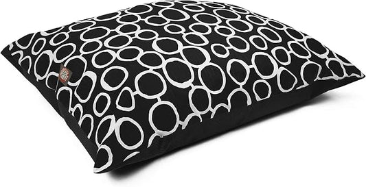 Majestic Pet Rectangle Medium Dog Bed Washable – Non Slip Comfy Pet Bed – Dog Crate Bed Super Value Pillow Dog Bed – Dog Kennel Bed for Sleeping - Dog Bed Medium Breed 35 x 28 Inch – Fusion Black by MajesticPet