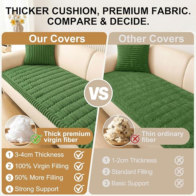 Smiry Couch Cover for Dogs, Non Slip Washable Sofa Protector for Pets | Soft Furniture Cover for Leather & Fabric Couches, Cozy Protect Against Fur, Dirt & Messes, Pet Friendly, 35.4"x88" - Image 5