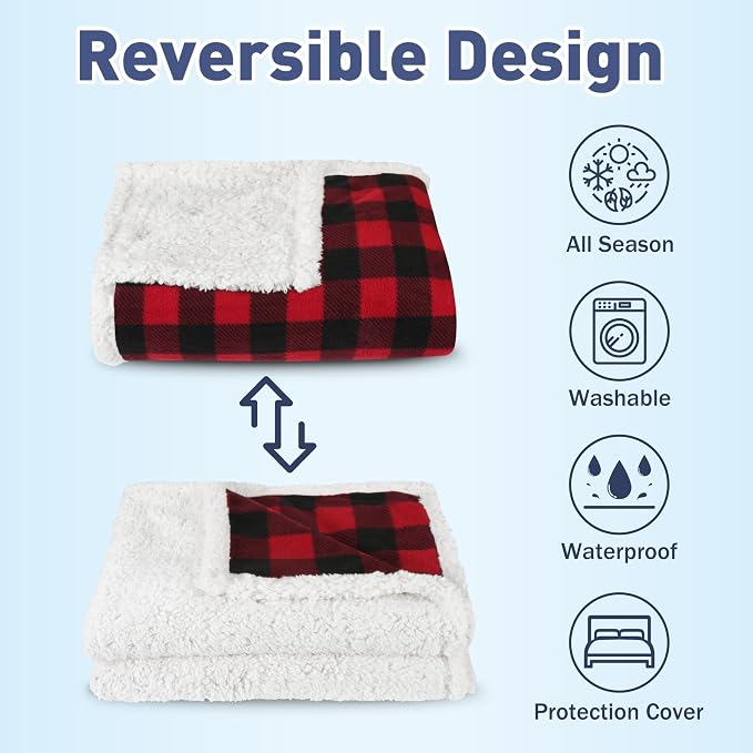 Kritter Planet Waterproof Reversible Pet Blanket for Dogs and Cats | 60 x 80 Inch, Waterproof Cover for Sofa and Bed, Washable Protection Against Fur, Dirt, Scratches and Everyday Messes - Image 2